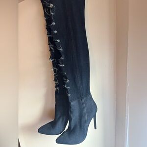 Stylish Black Over-the-Knee Women's Boots